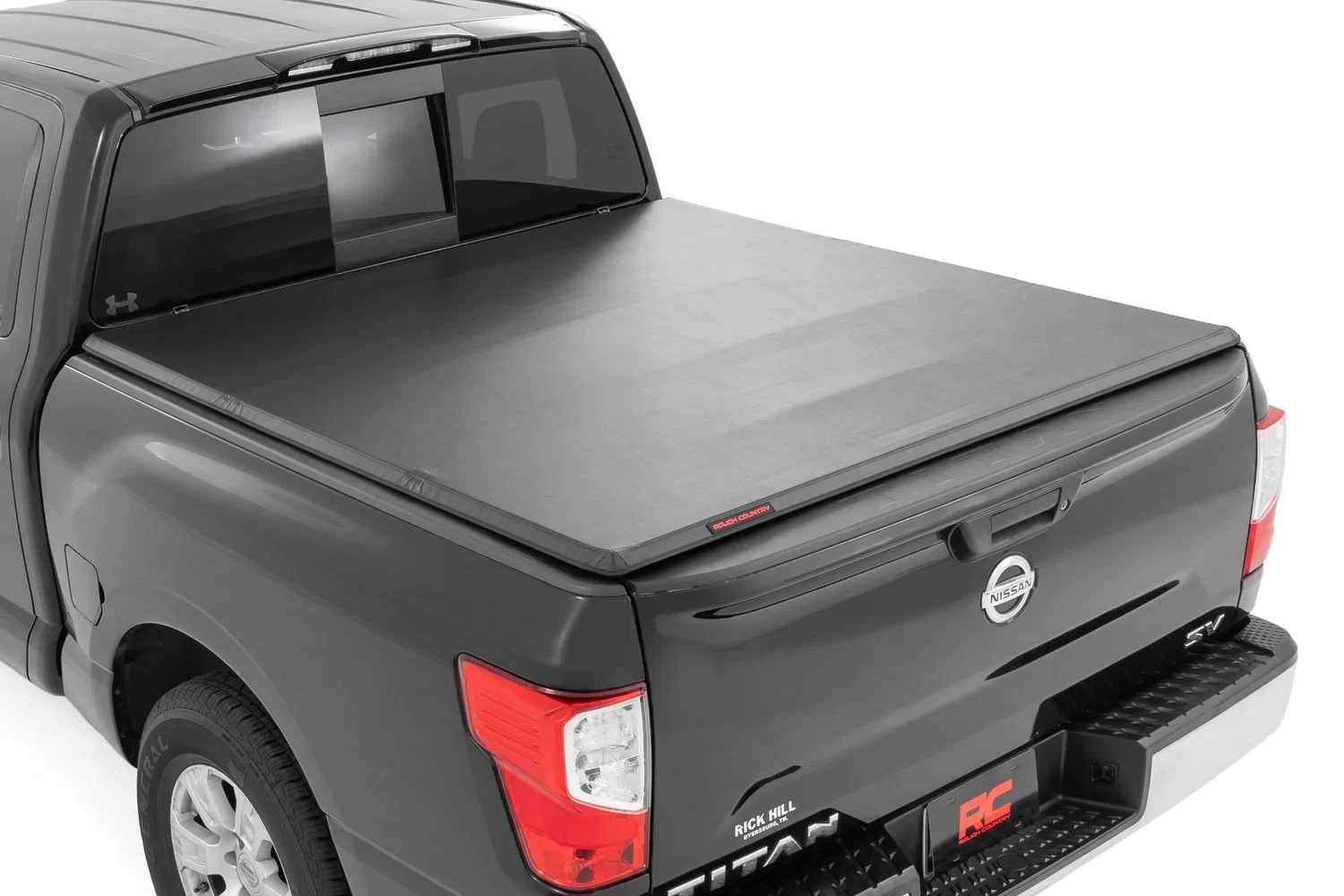 Soft Tri-Fold Bed Cover - 5'7_ Bed - Nissan Titan 2WD_4WD (2017-2024)
